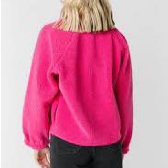 NWT Blu Pepper Pink Soft Fleece Snap Button Up Teddy Jacket Size Small - Picture 3 of 14